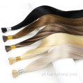 22 polegadas 1b Extensões de cabelo humano ITIP Virgem crua russa 100 % Remy Hair i-tip Dupa dupla I Tip Tip Human Hair Extensions